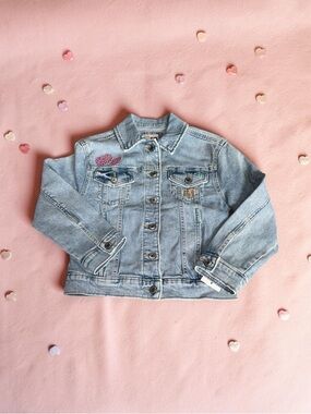 SO Light Blue Denim Kids Jacket with Pink Embroidery NEW (7)